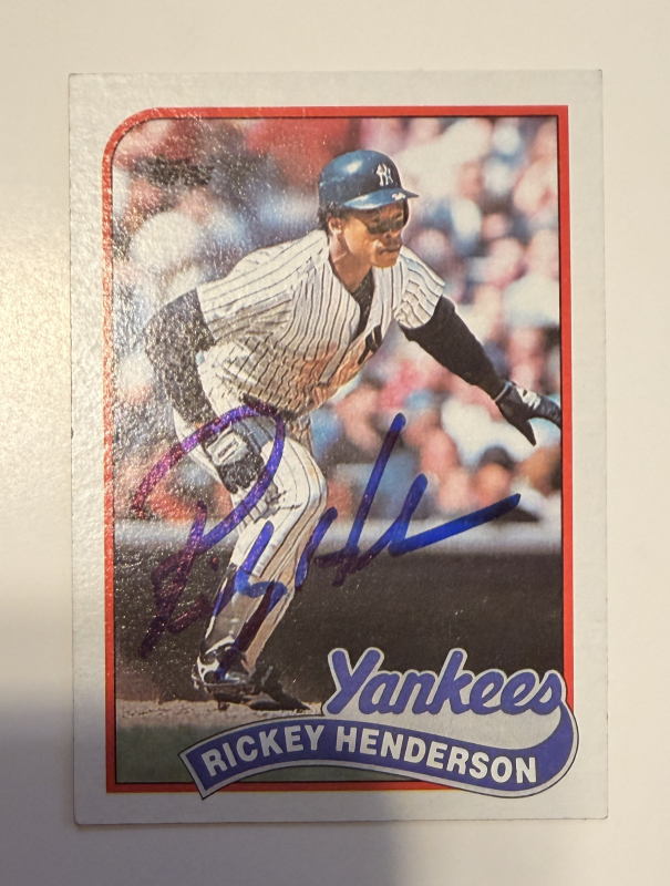 Rickey Henderson AUTOGRAPHED Card